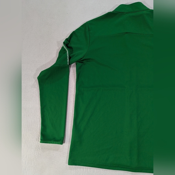 Nike Sweater Mens Large Green Dri-Fit Full Zip Jumper Activewear Golfing - Picture 9 of 13